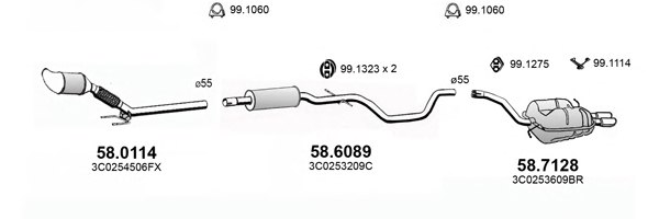 ASSO ART4449 Exhaust System